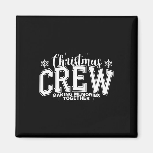 Kerstploeg maakt samen herinneringen Xmas pyjama Magneet (Voorkant)