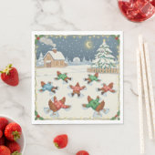 Kerstpluimvee in beweging, servetten (Insitu)