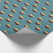 Kerstplum Pudding Cadeaupapier (Hoek)