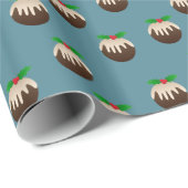 Kerstplum Pudding Cadeaupapier (Rol Hoek)