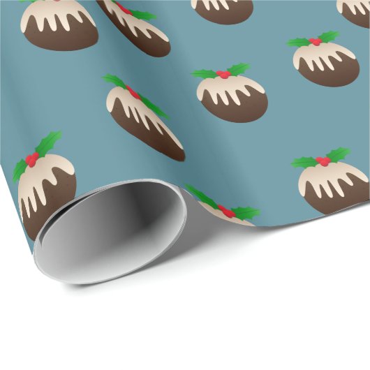 Kerstplum Pudding Cadeaupapier (Rol Hoek)