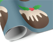 Kerstplum Pudding Cadeaupapier (Rol Hoek)
