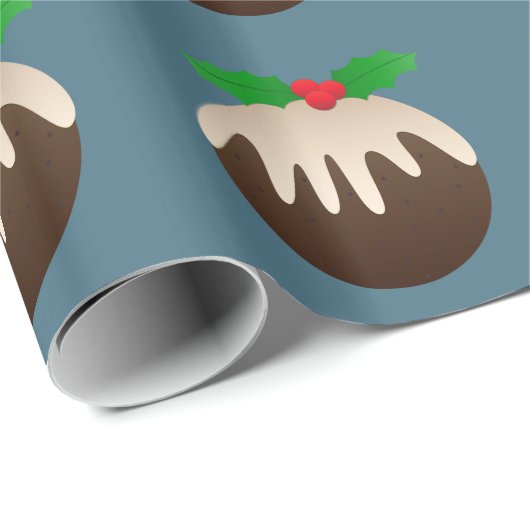 Kerstplum Pudding Cadeaupapier (Rol Hoek)