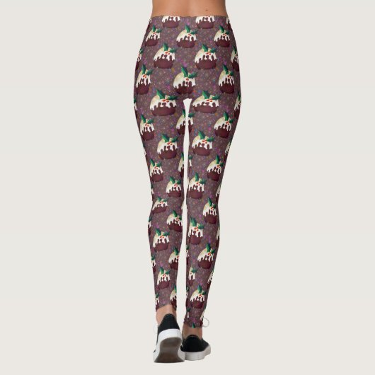 Kerstplum Pudding Leggings (Achterkant)