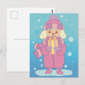 Kerstpoedel Briefkaart (Voorkant / Achterkant)