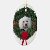 kerstpoedel keramisch ornament (Rechts)