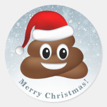 Kerstpoep emoji met kerstmuts