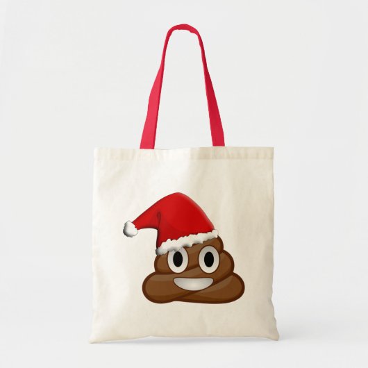 Kerstpoep emoji tote bag (Voorkant)