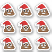 Kerstpoep emojis sticker (Voorkant)