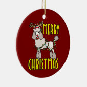 Kerstpoes met rendierAntlers Keramisch Ornament (Rechts)