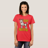 Kerstpoes met rendierAntlers T-shirt (Voorkant volledig)