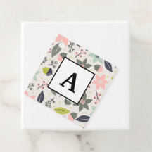 Kerstpoinsettia Acorns Gray Aqua Lime Green