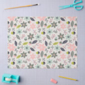 Kerstpoinsettia Acorns Gray Aqua Lime Green Tissuepapier (Craft)