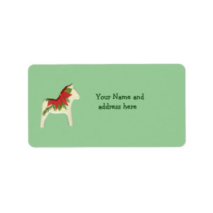 Kerstpoinsettia Adres label
