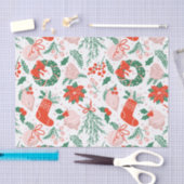 KerstPoinsettia, Berries en sierwaren Tissuepapier (Craft)