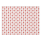 Kerstpoinsettia Bloemen op witte tablet Tafelkleed (Voorkant (Horizontaal))