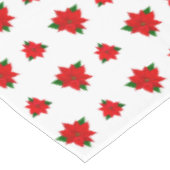 Kerstpoinsettia Bloemen op witte tablet Tafelkleed (Gekanteld)