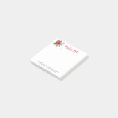 Kerstpoinsettia Bouquet Modern Typografie Post-it® Notes (Schuin)