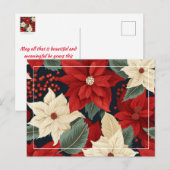 Kerstpoinsettia Briefkaart (Voorkant / Achterkant)