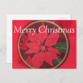 Kerstpoinsettia ~ Briefkaart (Voorkant / Achterkant)