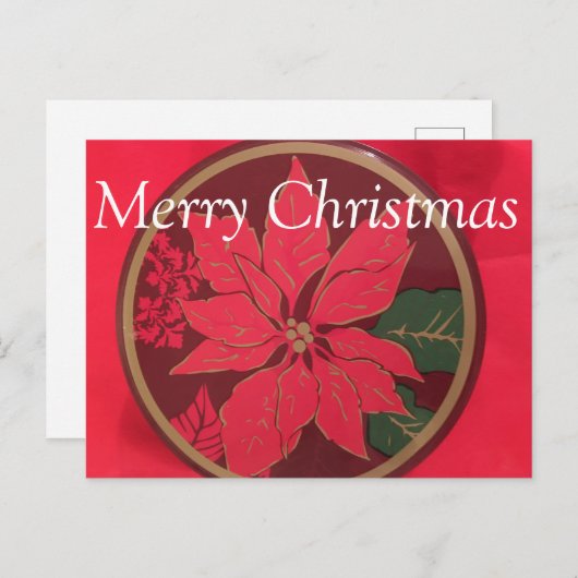 Kerstpoinsettia ~ Briefkaart (Voorkant / Achterkant)