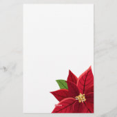 Kerstpoinsettia Briefpapier (Achterkant)