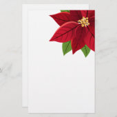 Kerstpoinsettia Briefpapier (Voorkant / Achterkant)