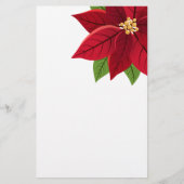 Kerstpoinsettia Briefpapier (Voorkant)