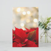 Kerstpoinsettia Briefpapier (Staand voorkant)
