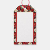 Kerstpoinsettia Cadeaulabel (Achterkant)