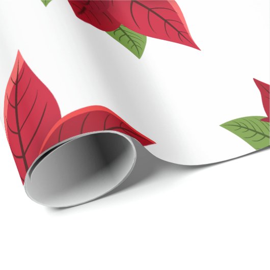 Kerstpoinsettia Cadeaupapier (Rol Hoek)