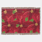 Kerstpoinsettia Deken (Voorkant)