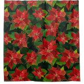 Kerstpoinsettia Douchegordijn (Voorkant)