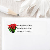 Kerstpoinsettia Etiket (Insitu)