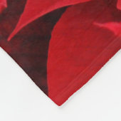 Kerstpoinsettia Fleece Deken (Hoek)