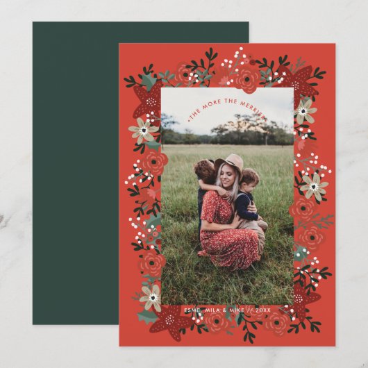 Kerstpoinsettia Foliage (Voorkant / Achterkant)