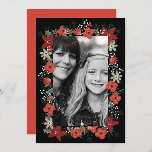 Kerstpoinsettia Foliage (Voorkant / Achterkant)