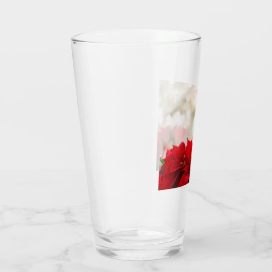 Kerstpoinsettia Glas (Rechts)