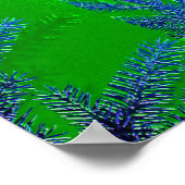 Kerstpoinsettia Green Lisa Poster (Hoek)