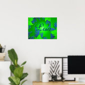 Kerstpoinsettia Green Lisa Poster (Thuiskantoor)