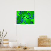 Kerstpoinsettia Green Lisa Poster (Keuken)