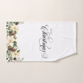 Kerstpoinsettia Handdoek (Handdoek)