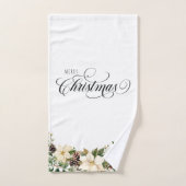 Kerstpoinsettia Handdoek (Handdoek)