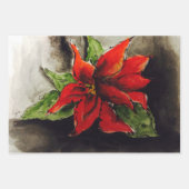 Kerstpoinsettia Inpakpapier Vel (Voorkant)