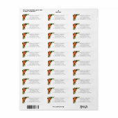 Kerstpoinsettia Jwelry Design Return Address Etiket (Full Sheet)