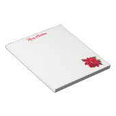Kerstpoinsettia-laptop Notitieblok (Schuin)