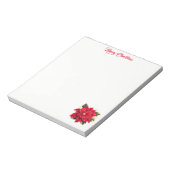 Kerstpoinsettia-laptop Notitieblok (Linkerzijde)