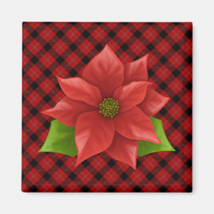 Kerstpoinsettia Magnet