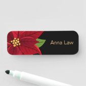 Kerstpoinsettia Naamplaatje (In situ)