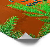 KerstPoinsettia Oranje Delight Lisa II Poster (Hoek)